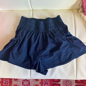 Free People Get Your Flirt On Shorts Navy